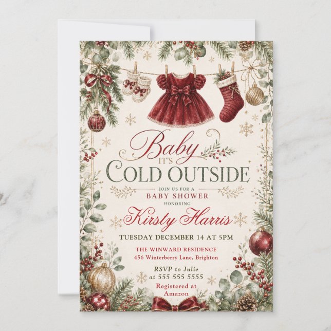 Baby It’s Cold Outside Shower Invitation (Front)