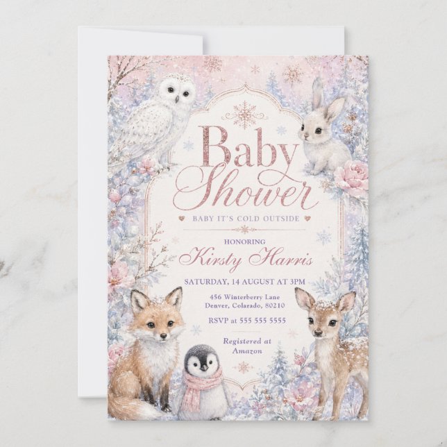 Baby It’s Cold Outside Winter Baby Shower Invitation (Front)