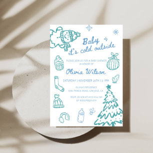 Baby It’s Cold Outside Winter Baby Shower Party  Invitation