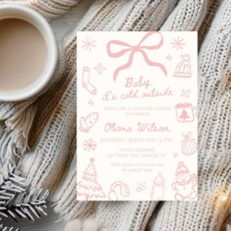 Baby It’s Cold Outside Winter Baby Shower Party Invitation
