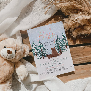 Baby It’s Cold Outside Winter Bear Baby Shower Invitation