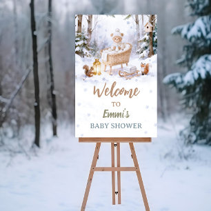 Baby, It’s Cold Outside Winter Woodland  Poster