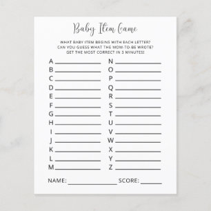 Baby Item Game. Baby Shower Game