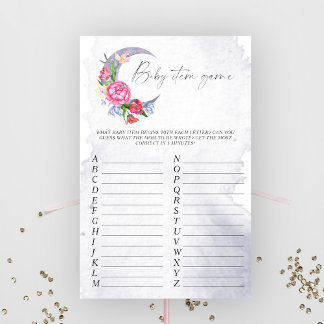 Baby Item Game. Over the Moon Baby Shower Game