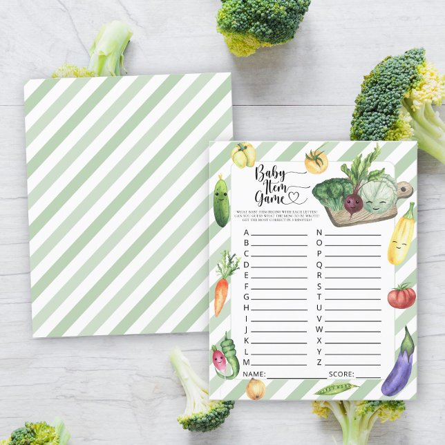  Baby Item Game. Veggie Baby Shower Game (Creator Uploaded)