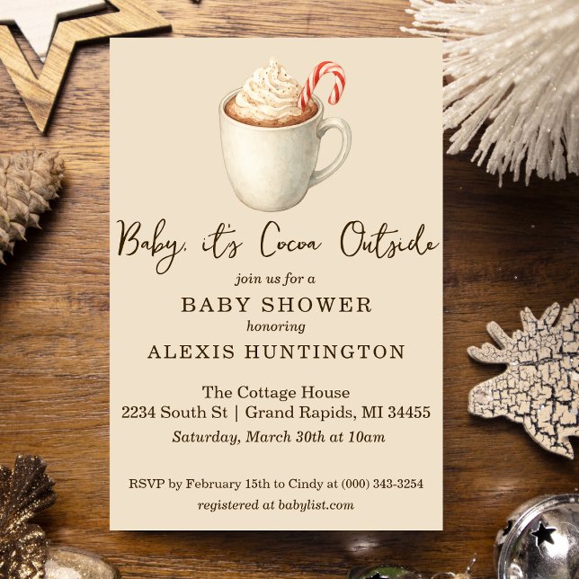 Baby, it's Cocoa Outside Baby Shower Invitation (Creator Uploaded)