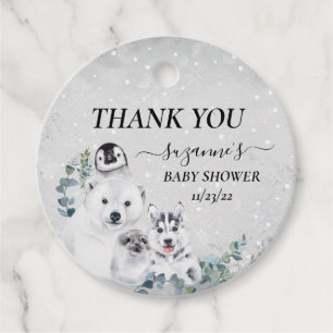Baby It's Cold Outside Arctic Animal Shower Winter Favour Tags