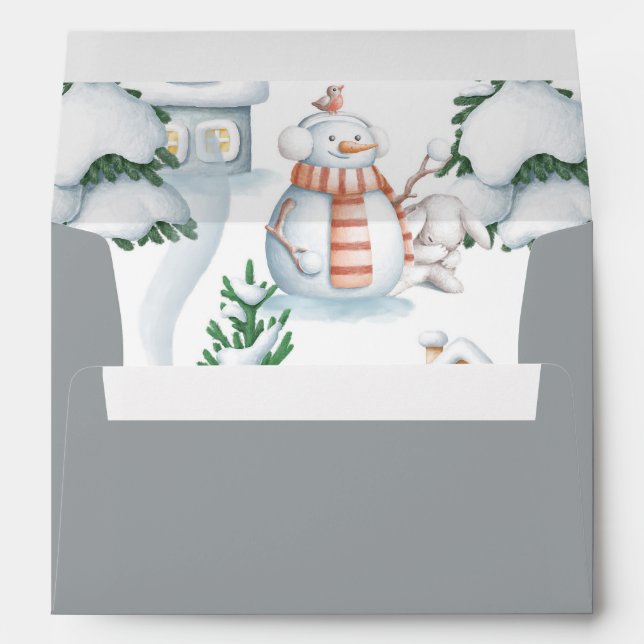 Baby it's cold outside baby shower 5x7 envelope (Back (Bottom))