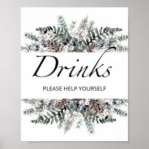Baby it's cold outside baby shower drink poster