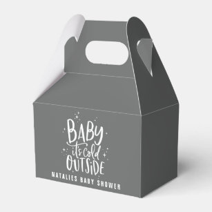 Baby its cold outside baby shower favour box