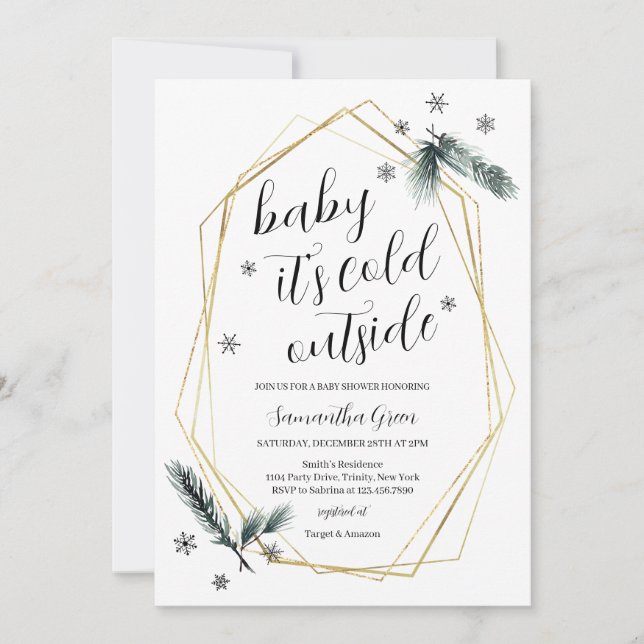 Baby It's Cold Outside Baby Shower Invitation (Front)
