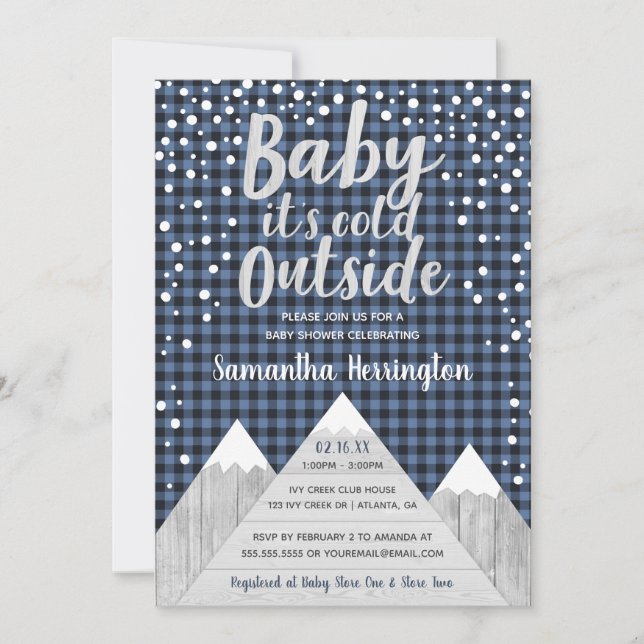 Baby It's Cold Outside Baby Shower Invitation (Front)