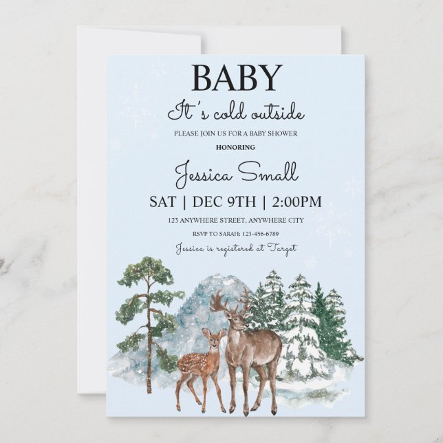 Baby Its Cold Outside Baby Shower Invitation (Front)