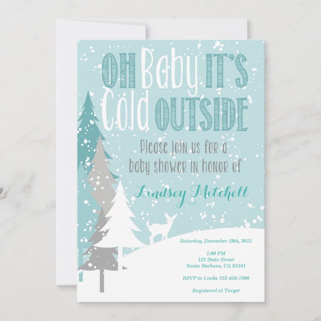 Baby It's Cold Outside- Baby Shower Invitation (Front)
