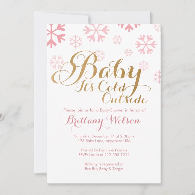 Baby It's Cold Outside Baby Shower Invitation (Front)