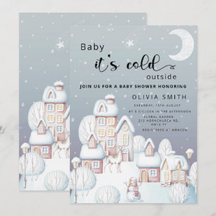 Baby it's cold outside baby shower invitation