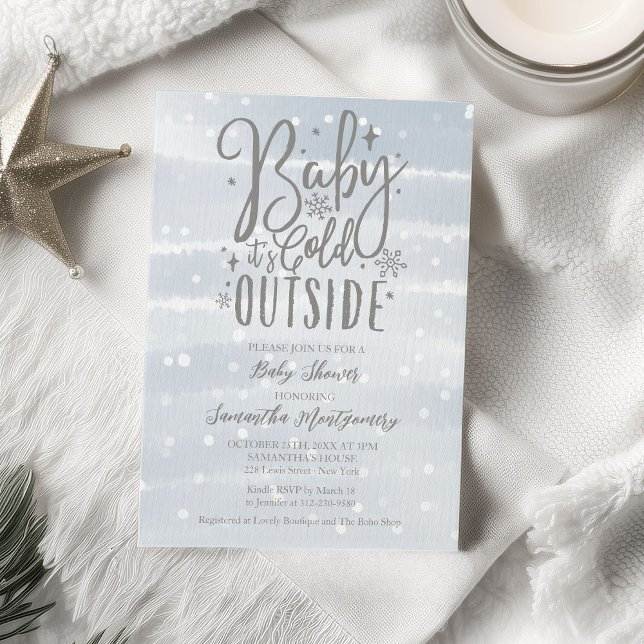 Baby It's Cold Outside Baby Shower Invitation (Creator Uploaded)