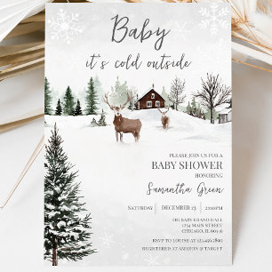 Baby It's Cold Outside Baby Shower Invitation