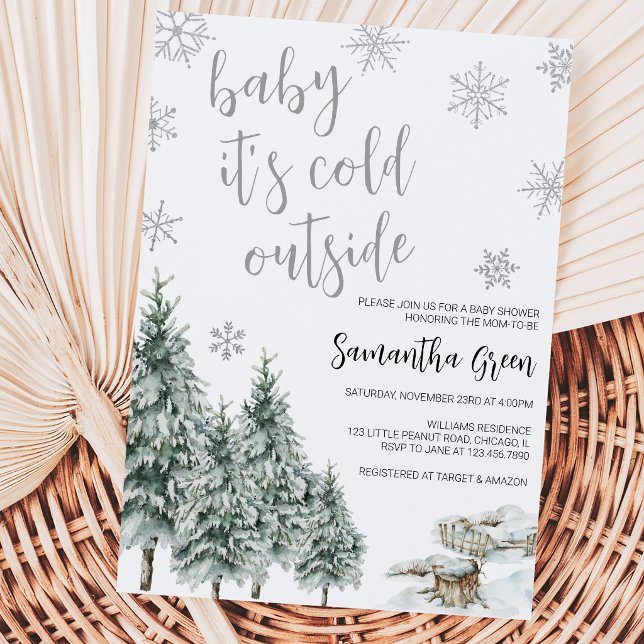 Baby It's Cold Outside Baby Shower Invitation (Creator Uploaded)