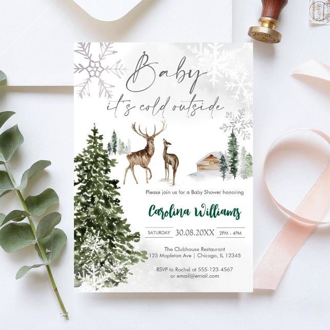 Baby It's Cold Outside Baby Shower Invitation (Creator Uploaded)