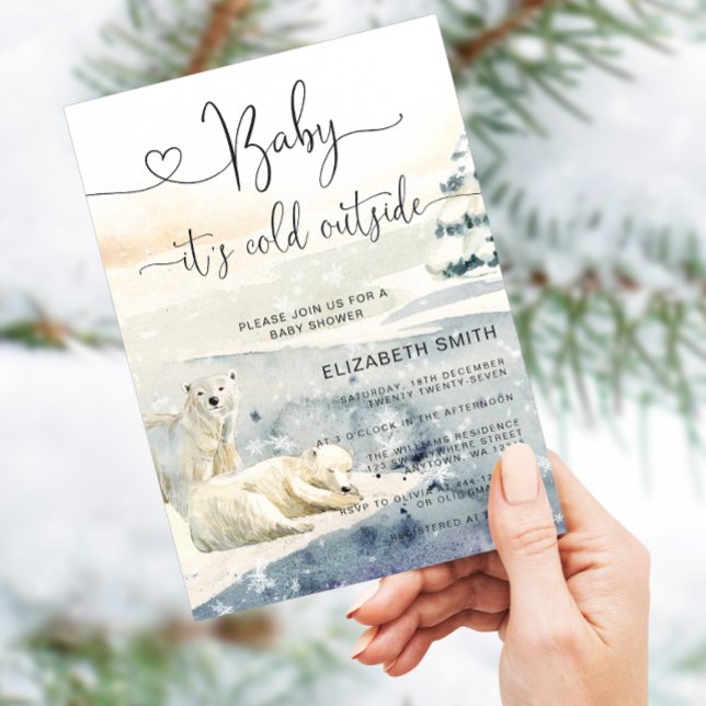 Baby Its Cold Outside Baby Shower Invitation (Creator Uploaded)