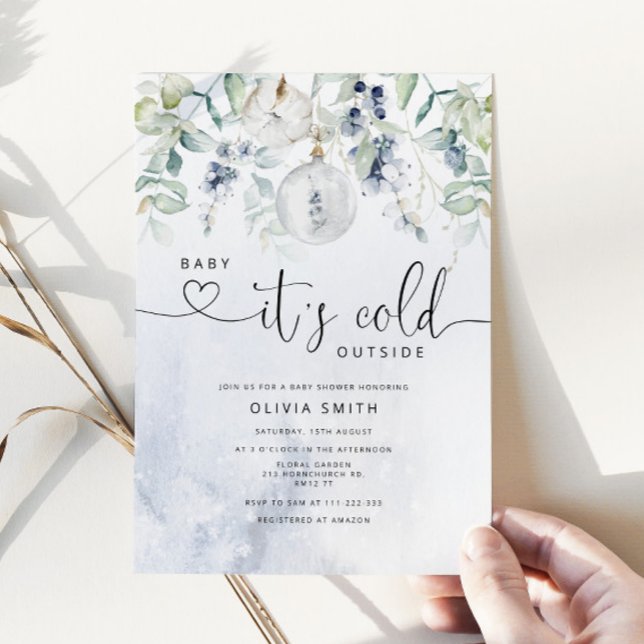 Baby it's cold outside baby shower invitation (Creator Uploaded)