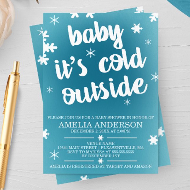 Baby It's Cold Outside Baby Shower Invitation (Creator Uploaded)