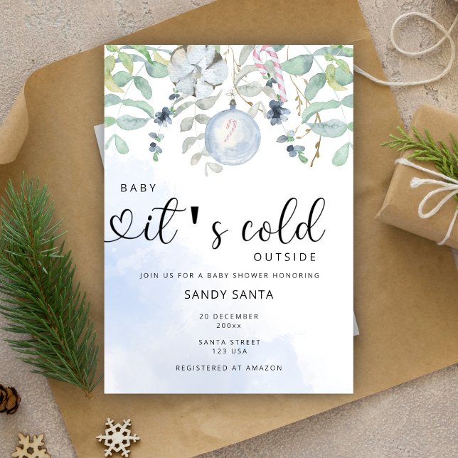 Baby it's cold outside baby shower invitation (Creator Uploaded)