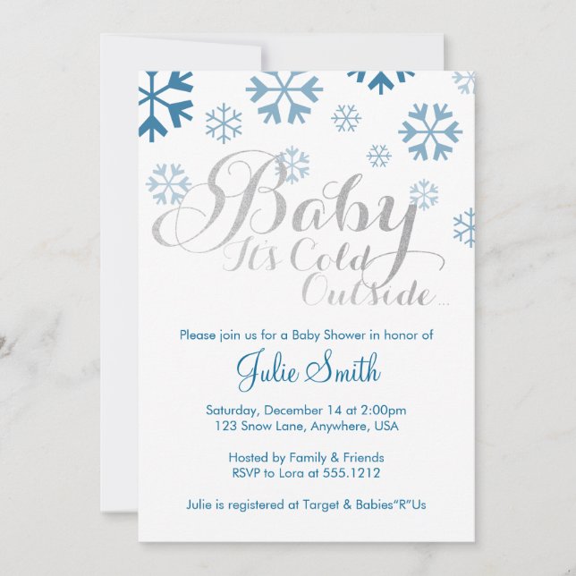 Baby It's Cold Outside Baby Shower Invitation (Front)