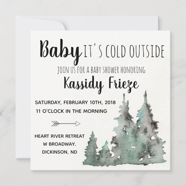 Baby It's Cold Outside Baby Shower Invitations (Front)