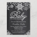 Baby It's Cold Outside Baby Shower on Chalkboard Invitation<br><div class="desc">This invitation is in our Snowflakes on Chalkboard baby shower theme, perfect for a gender neutral baby shower during the winter or Christmas season! Additional colour schemes and versions of this design are available in our shop, as well as coordinating items. Contact us if you need this design applied to...</div>