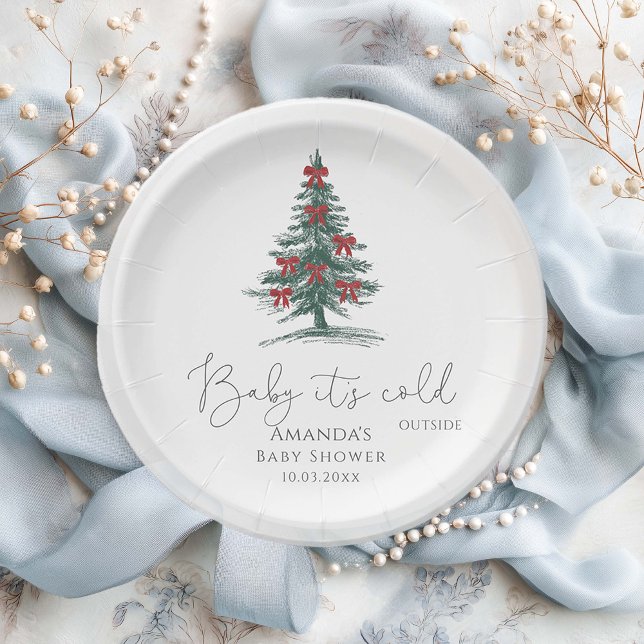 Baby It's Cold Outside Baby Shower Paper Plate (Creator Uploaded)