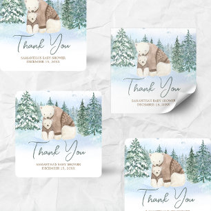 Baby It's Cold Outside Baby Shower Square Sticker