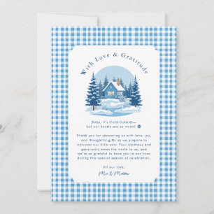 Baby It's Cold Outside Baby Shower Thank You Card