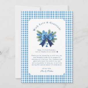 Baby It's Cold Outside Baby Shower Thank You Card