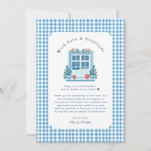 Baby It's Cold Outside Baby Shower Thank You Card
