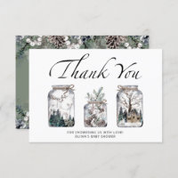 Baby its cold outside baby shower thank you card