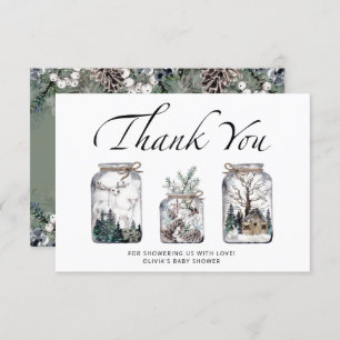 Baby its cold outside baby shower thank you card
