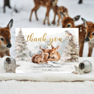 Baby it's cold outside Baby Shower Thank You Card