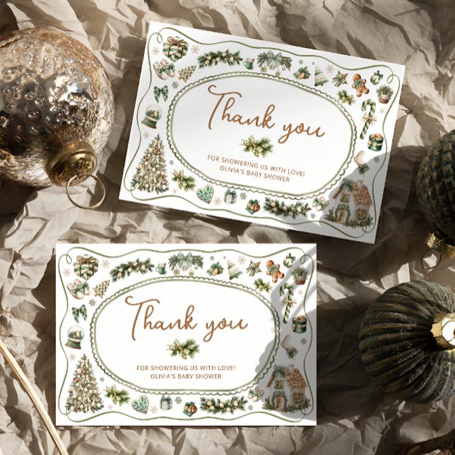 Baby It's Cold Outside Baby Shower Thank You Card (Creator Uploaded)