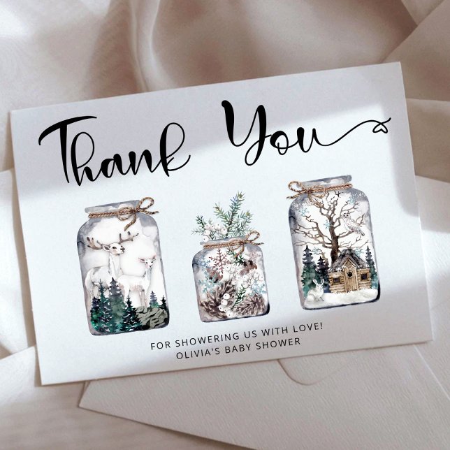 Baby its cold outside baby shower thank you card (Creator Uploaded)