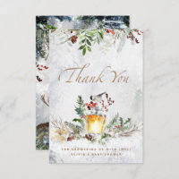 Baby its cold outside baby shower thank you card