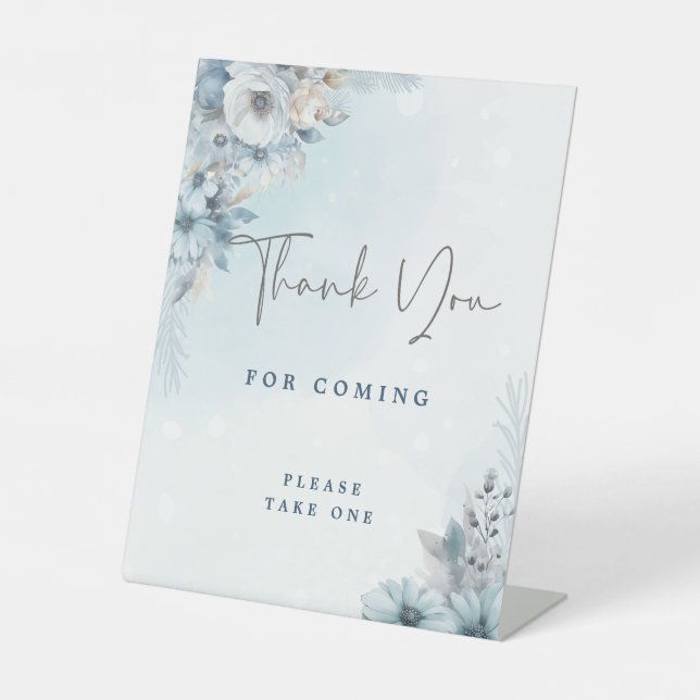 Baby It's Cold Outside Baby Shower Thank You Favou Pedestal Sign (Front)