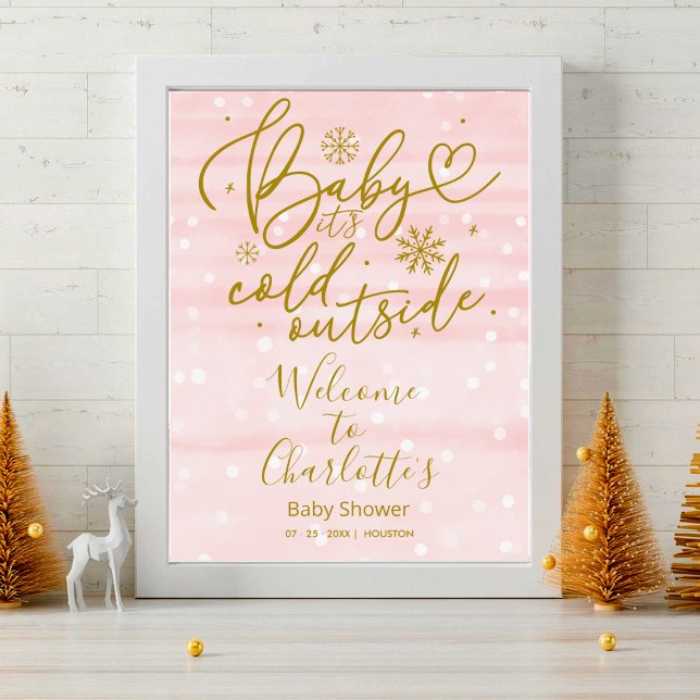Baby It's Cold Outside Baby Shower Welcome Sign (Creator Uploaded)
