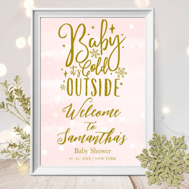 Baby It's Cold Outside Baby Shower Welcome Sign (Creator Uploaded)