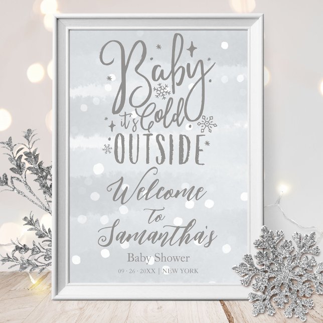 Baby It's Cold Outside Baby Shower Welcome Sign (Creator Uploaded)