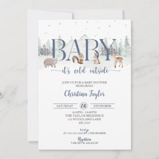 Baby It's Cold Outside Baby Shower, Winter Shower Invitation
