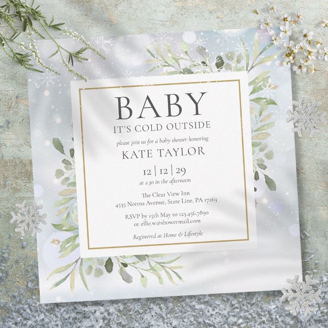 Baby Its Cold Outside Baby Shower Winter Snow Invitation (Baby Its Cold Outside Baby Shower Winter Snow Invitation)