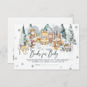 Baby Its Cold Outside Baby Shower Woodland Books Enclosure Card