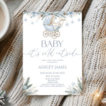 Baby It's Cold Outside Blue Winter Baby Shower